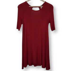 Free People We The Free Jacqueline Key Hole Tunic Red Size S